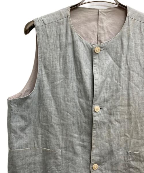 nestrobe confect（ネストローブ コンフェクト）nestrobe confect (ネストローブ コンフェクト) リネンクルーネックベスト グレー サイズ:４の古着・服飾アイテム