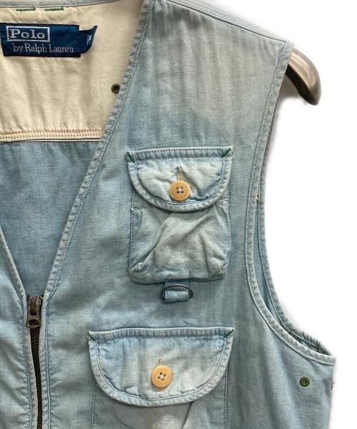 POLO RALPH LAUREN（ポロ・ラルフローレン）POLO RALPH LAUREN (ポロ・ラルフローレン) フィッシングベスト インディゴ サイズ:Mの古着・服飾アイテム