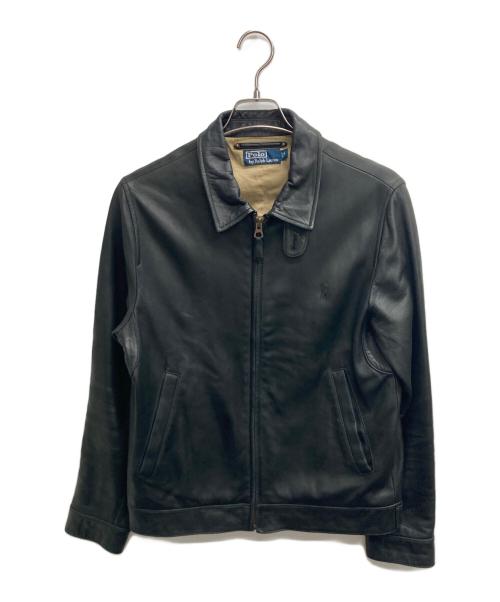 POLO RALPH LAUREN（ポロ・ラルフローレン）POLO RALPH LAUREN (ポロ・ラルフローレン) レザースイングトップ ブラック サイズ:Mの古着・服飾アイテム