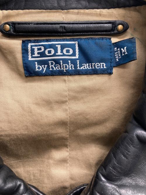 POLO RALPH LAUREN（ポロ・ラルフローレン）POLO RALPH LAUREN (ポロ・ラルフローレン) レザースイングトップ ブラック サイズ:Mの古着・服飾アイテム