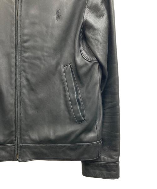 POLO RALPH LAUREN（ポロ・ラルフローレン）POLO RALPH LAUREN (ポロ・ラルフローレン) レザースイングトップ ブラック サイズ:Mの古着・服飾アイテム