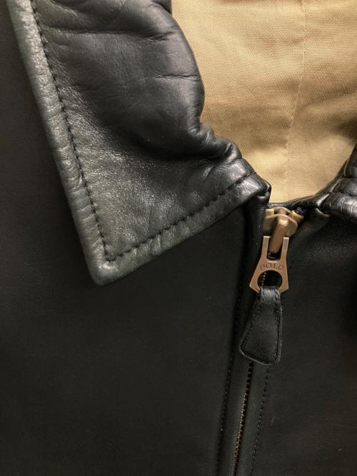 POLO RALPH LAUREN（ポロ・ラルフローレン）POLO RALPH LAUREN (ポロ・ラルフローレン) レザースイングトップ ブラック サイズ:Mの古着・服飾アイテム