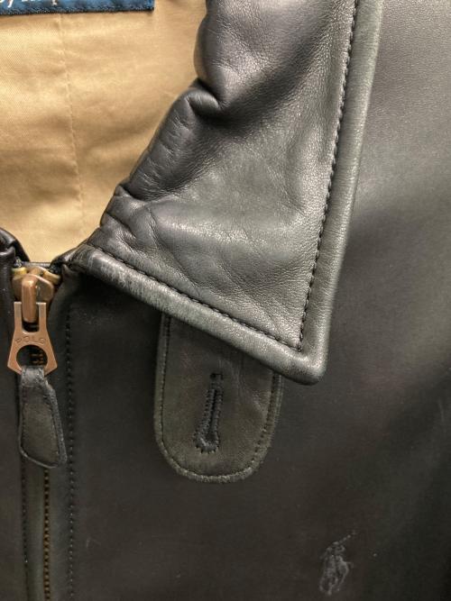 POLO RALPH LAUREN（ポロ・ラルフローレン）POLO RALPH LAUREN (ポロ・ラルフローレン) レザースイングトップ ブラック サイズ:Mの古着・服飾アイテム