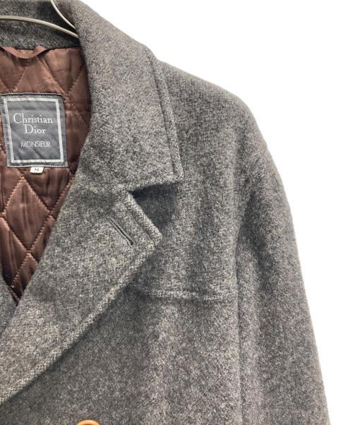 Christian Dior MONSIEUR（クリスチャンディオールムッシュ）Christian Dior MONSIEUR (クリスチャンディオールムッシュ) ウールダブルコート ベージュ サイズ:Mの古着・服飾アイテム