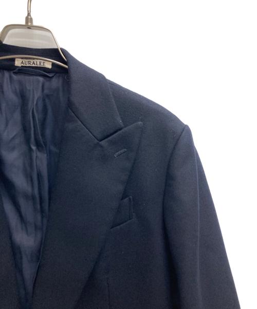 AURALEE（オーラリー）AURALEE (オーラリー) LIGHT MELTON DOUBLE-BREASTED JACKET（ライト　メルトン　ライト　ライト　ブレステッド　ジャケット） ネイビー サイズ:3の古着・服飾アイテム