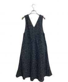 BEARDSLEY（ビアズリー）の古着「ツイードフレアーワンピース」｜ブラック