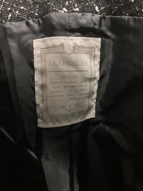 BEARDSLEY（ビアズリー）BEARDSLEY (ビアズリー) ツイードフレアーワンピース ブラック サイズ:０の古着・服飾アイテム