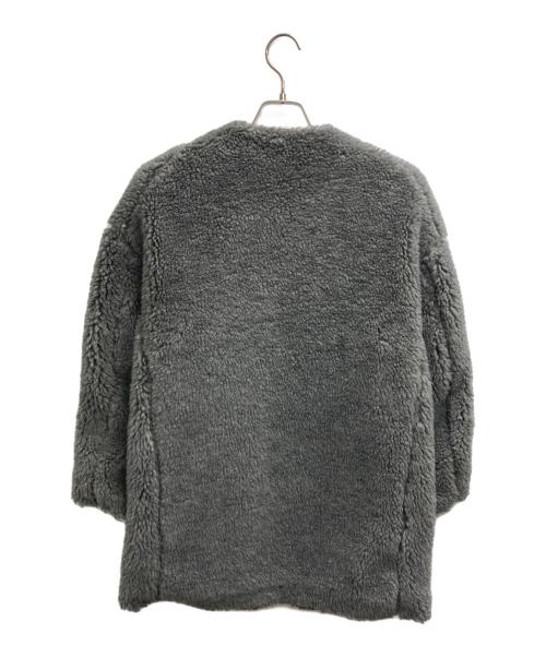 ticca（ティッカ）TICCA (ティッカ) ウールファーロングコート グレー サイズ:Fの古着・服飾アイテム