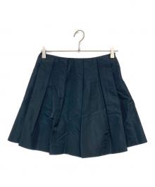 MIU MIU（ミュウミュウ）の古着「ナイロンタックミニスカート」｜ブラック