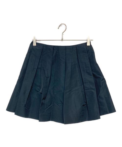 MIU MIU（ミュウミュウ）MIU MIU (ミュウミュウ) ナイロンタックミニスカート ブラック サイズ:42の古着・服飾アイテム