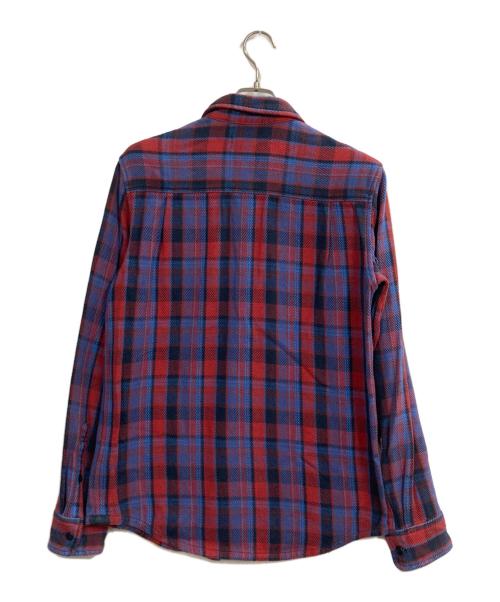 OUTERKNOWN（アウターノーン）OUTERKNOWN (アウターノーン) ブランケットシャツ ネイビー×レッド サイズ:Sの古着・服飾アイテム