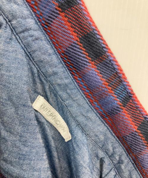 OUTERKNOWN（アウターノーン）OUTERKNOWN (アウターノーン) ブランケットシャツ ネイビー×レッド サイズ:Sの古着・服飾アイテム