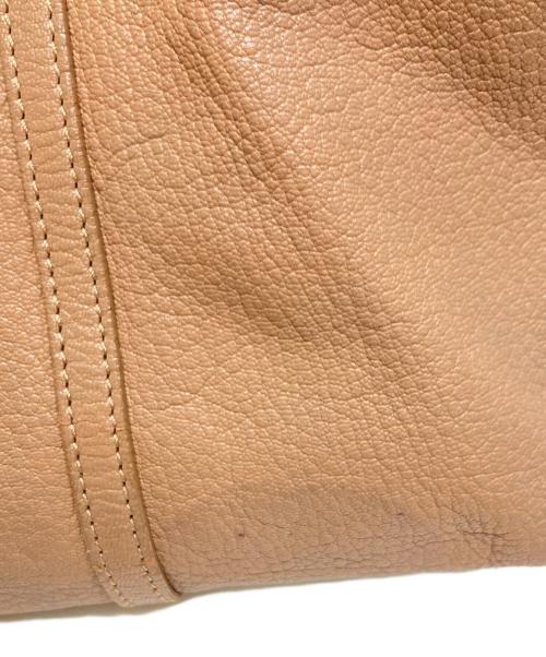 JIMMY CHOO（ジミーチュウ）JIMMY CHOO (ジミーチュウ) レザートートバッグ ベージュの古着・服飾アイテム