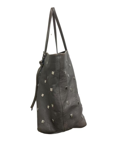 JIMMY CHOO（ジミーチュウ）JIMMY CHOO (ジミーチュウ) レザートートバッグ グレーの古着・服飾アイテム
