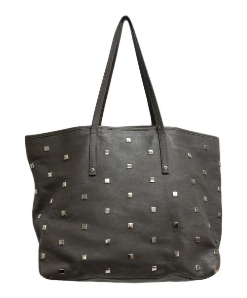 JIMMY CHOO（ジミーチュウ）JIMMY CHOO (ジミーチュウ) レザートートバッグ グレーの古着・服飾アイテム