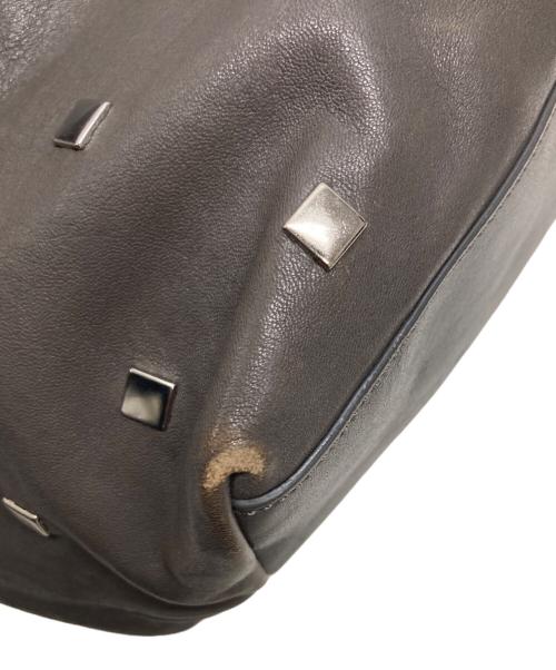 JIMMY CHOO（ジミーチュウ）JIMMY CHOO (ジミーチュウ) レザートートバッグ グレーの古着・服飾アイテム