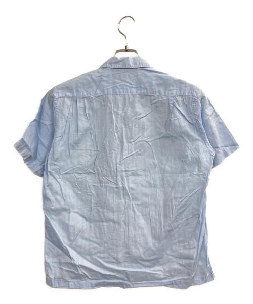 COMME des GARCONS HOMME（コムデギャルソン オム）COMME des GARCONS HOMME (コムデギャルソン オム) バイカラーコットンリネンオープンカラーシャツ スカイブルー×アイボリー サイズ:SSの古着・服飾アイテム