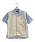 COMME des GARCONS HOMME（コムデギャルソン オム）の古着「バイカラーコットンリネンオープンカラーシャツ」｜スカイブルー×アイボリー