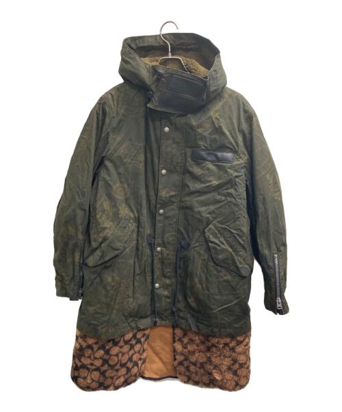 COACH（コーチ）COACH (コーチ) KAFFE FASSETT (カフェ・ファセット) モッズコート グリーン サイズ:48の古着・服飾アイテム