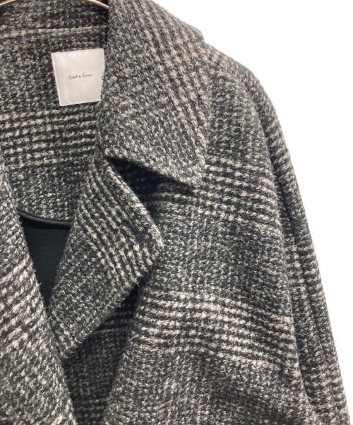 Spick and Span（スピック＆スパン）Spick and Span (スピック＆スパン) Wスライバーチェックハーフコート ブラック サイズ:38の古着・服飾アイテム