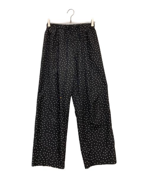 Spick and Span（スピック＆スパン）Spick and Span (スピック＆スパン) ドットプリントイージーストレートパンツ ブラック サイズ:38の古着・服飾アイテム