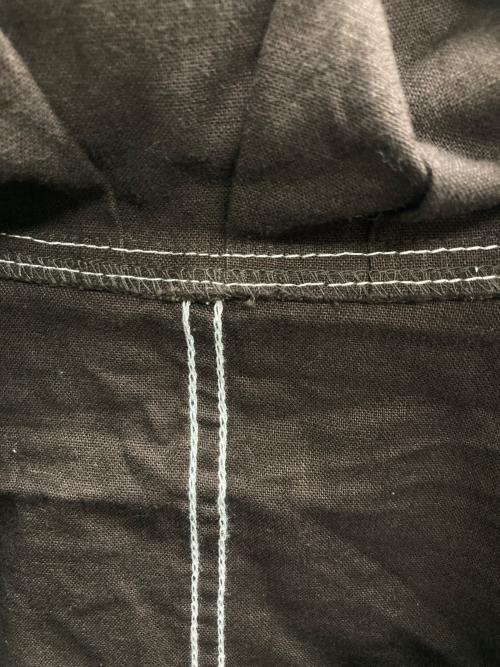 jonnlynx（ジョンリンクス）jonnlynx (ジョンリンクス) cotton linen short hoodie（コットン　リネン　ショート　フーディー） ブラウン サイズ:Mの古着・服飾アイテム