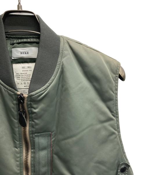 HYKE（ハイク）HYKE (ハイク) MA-1 VEST（エムエーワン　ベスト） オリーブ サイズ:1の古着・服飾アイテム