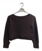 JUSGLITTYジャスグリッティー）の古着「24AW 2WAYウールカシミヤプルオーバー」｜ブラウン