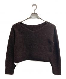 JUSGLITTY（ジャスグリッティー）の古着「24AW 2WAYウールカシミヤプルオーバー」｜ブラウン