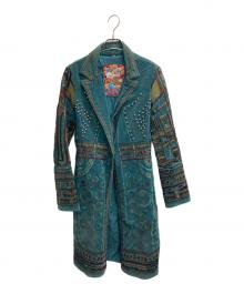 Biya Collection（ビヤ コレクション）の古着「総刺繍コート」｜グリーン