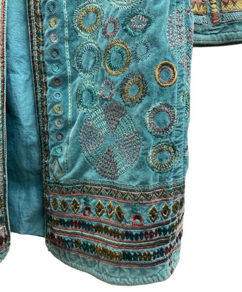 Biya Collection（ビヤ コレクション）Biya Collection (ビヤ コレクション) 総刺繍コート グリーン サイズ:Sの古着・服飾アイテム