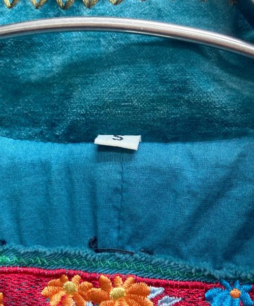 Biya Collection（ビヤ コレクション）Biya Collection (ビヤ コレクション) 総刺繍コート グリーン サイズ:Sの古着・服飾アイテム