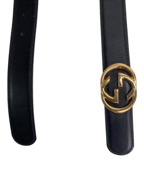 GUCCI（グッチ）GUCCI (グッチ) レザーベルト ブラックの古着・服飾アイテム