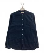 OLD JOE & Co.オールドジョー）の古着「STUD BAND COLLAR SHIRTS」｜ネイビー