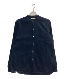 OLD JOE & Co.（オールドジョー）の古着「STUD BAND COLLAR SHIRTS」｜ネイビー