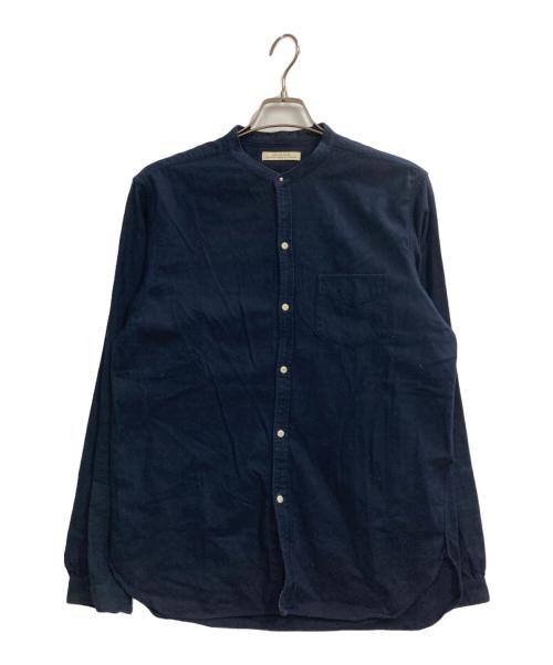 OLD JOE & Co.（オールドジョー）OLD JOE & Co. (オールドジョー) STUD BAND COLLAR SHIRTS ネイビー サイズ:161/2の古着・服飾アイテム