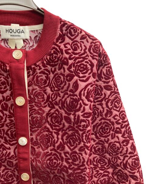 HOUGA（ホウガ）HOUGA (ホウガ) kitri cardigan（キトリ　カーディガン） レッド サイズ:表記無の古着・服飾アイテム