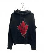DSQUARED2ディースクエアード）の古着「19AW PRINTED HOODIE」｜ブラック