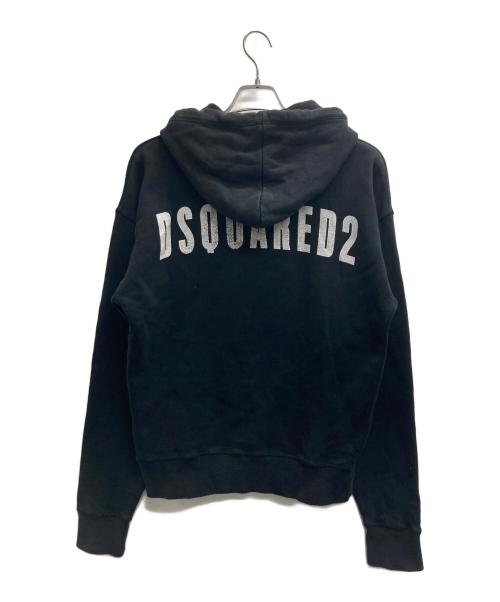 DSQUARED2（ディースクエアード）DSQUARED2 (ディースクエアード) 19AW PRINTED HOODIE ブラック サイズ:Sの古着・服飾アイテム