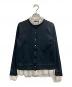 UNITED ARROWSユナイテッドアローズ）の古着「25AW 4way シフォンカーディガン」｜ブラック