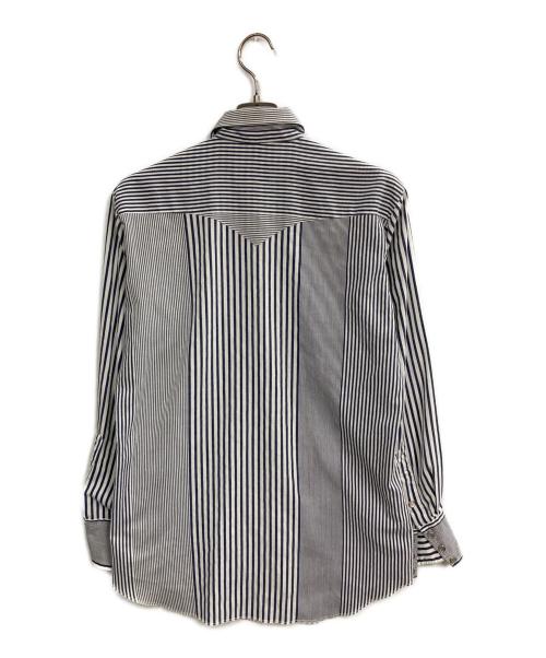H BAR C（エイチバーシー）H BAR C (エイチバーシー) 70s ウエスタンシャツ ホワイト×ネイビー サイズ:34の古着・服飾アイテム