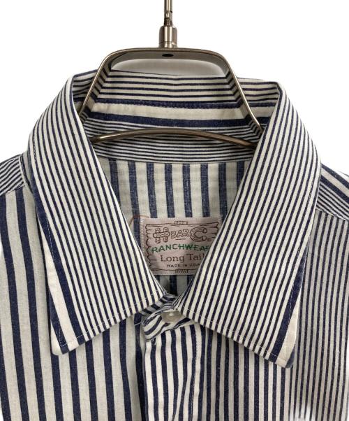 H BAR C（エイチバーシー）H BAR C (エイチバーシー) 70s ウエスタンシャツ ホワイト×ネイビー サイズ:34の古着・服飾アイテム