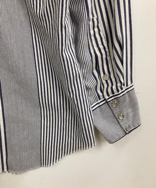 H BAR C（エイチバーシー）H BAR C (エイチバーシー) 70s ウエスタンシャツ ホワイト×ネイビー サイズ:34の古着・服飾アイテム
