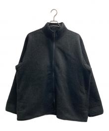 BLURHMS（ブラームス）の古着「Pe/Silk Fleece ZIP Jacket」｜ダークグレー
