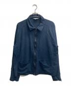 ANCELLMアンセルム）の古着「SUEDE SILK JACKET」｜ネイビー