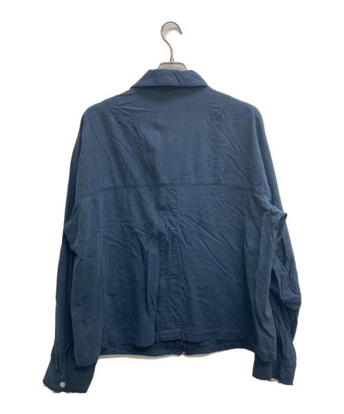 ANCELLM（アンセルム）ANCELLM (アンセルム) SUEDE SILK JACKET ネイビー サイズ:2の古着・服飾アイテム