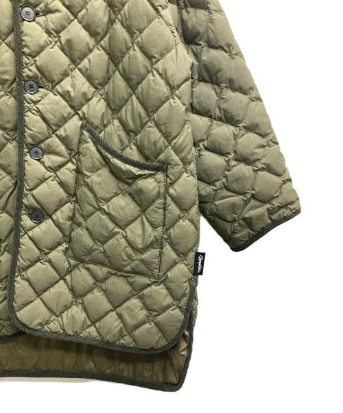 Gymphlex（ジムフレックス）Gymphlex (ジムフレックス) キルトダウンノーカラーコート カーキ サイズ:12の古着・服飾アイテム