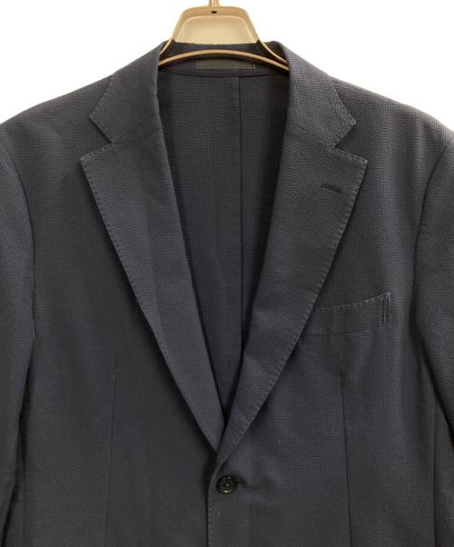 MACKINTOSH PHILOSOPHY（マッキントッシュ フィロソフィー）MACKINTOSH PHILOSOPHY (マッキントッシュ フィロソフィー) シアサッカーテーラードジャケット ネイビー サイズ:38の古着・服飾アイテム