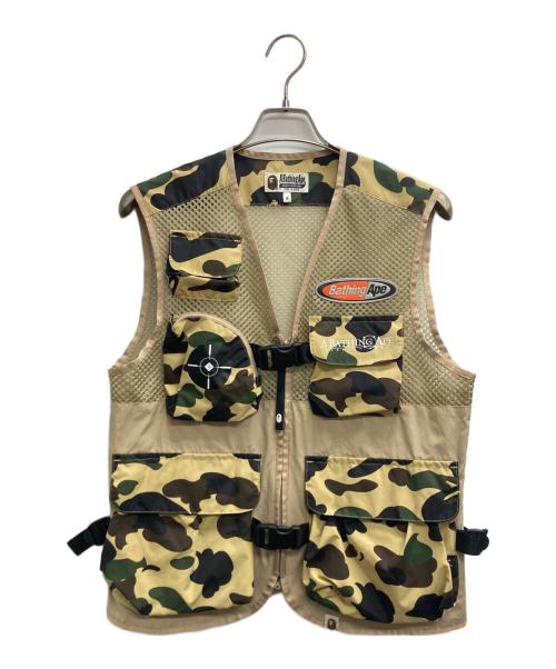 A BATHING APE（ア ベイシング エイプ）A BATHING APE (ア ベイシング エイプ) Camouflage logo-print shell and mesh jacket ベージュ サイズ:Mの古着・服飾アイテム
