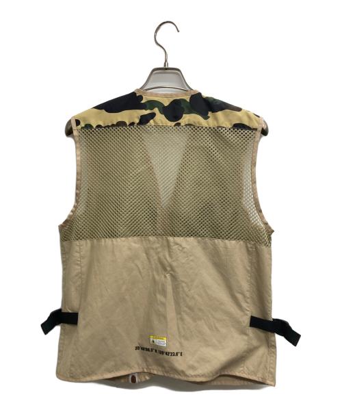 A BATHING APE（ア ベイシング エイプ）A BATHING APE (ア ベイシング エイプ) Camouflage logo-print shell and mesh jacket ベージュ サイズ:Mの古着・服飾アイテム